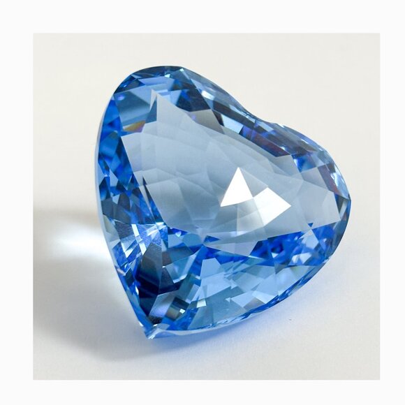 Swarovski - Vintage RETIRED Crystal Blue Faceted Heart - 1997 Limited Edition - Picture 5 of 11